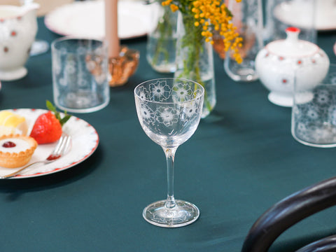 Floral Twist Crystal Cocktail Glass