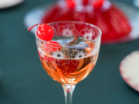 Floral Twist Crystal Cocktail Glass