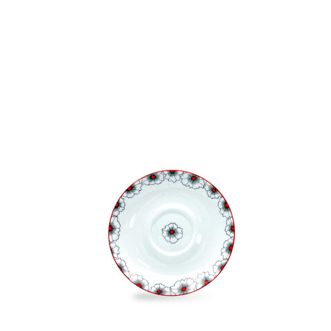 Floral Twist Cup & Saucer Red