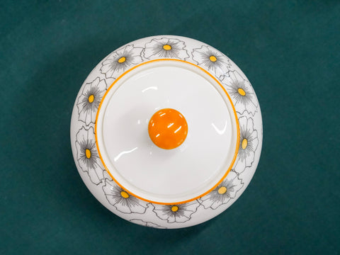 Floral Twist Sugar Bowl Yellow