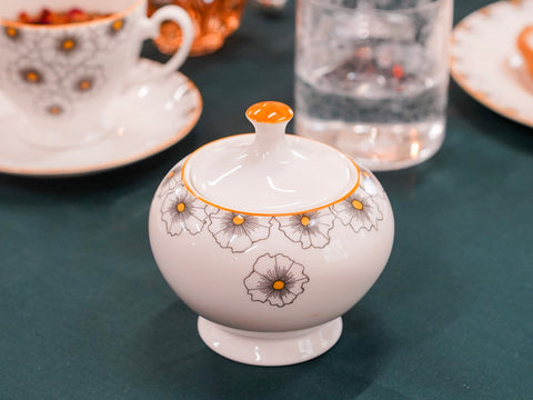 Floral Twist Sugar Bowl Yellow