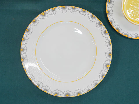 Floral Twist Tea Plate Yellow