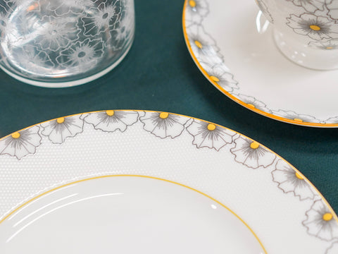 Floral Twist Tea Plate Yellow