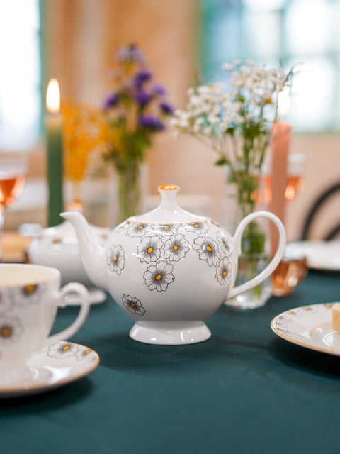 Floral Twist Teapot Yellow