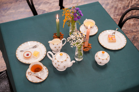 Floral Twist Tea Plate Yellow