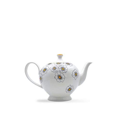Floral Twist Teapot Yellow