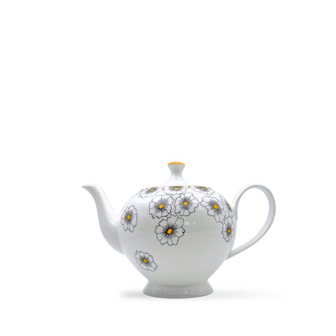 Floral Twist Teapot Yellow