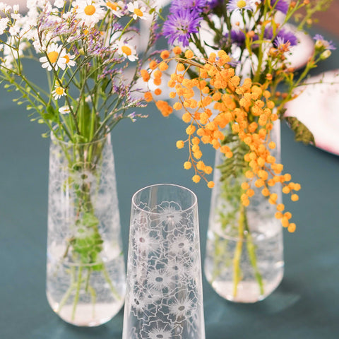 Floral Twist Crystal Bud Vase
