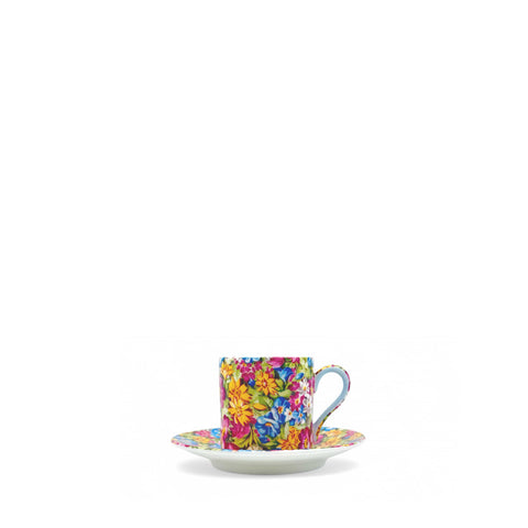 Joyce Chintz Espresso Coffee Cup and Saucer