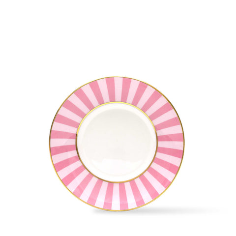 Regency Pink Stripe Stirling Teasaucer