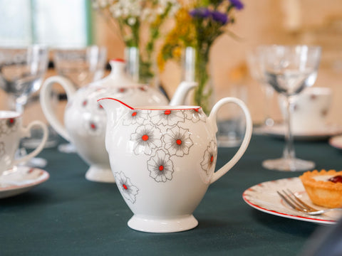 Floral Twist Jug Red