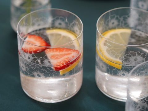 Floral Twist Crystal Tumbler – Individual