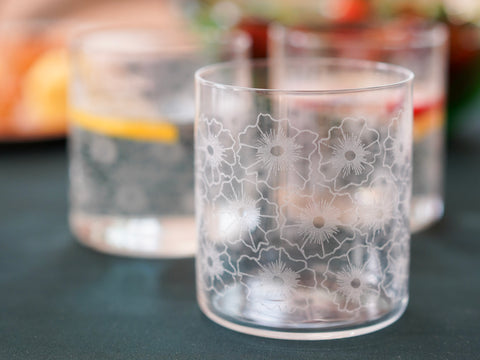 Floral Twist Crystal Tumbler – Individual