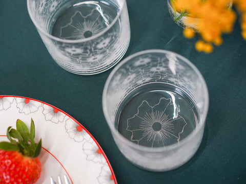 Floral Twist Crystal Tumbler – Individual