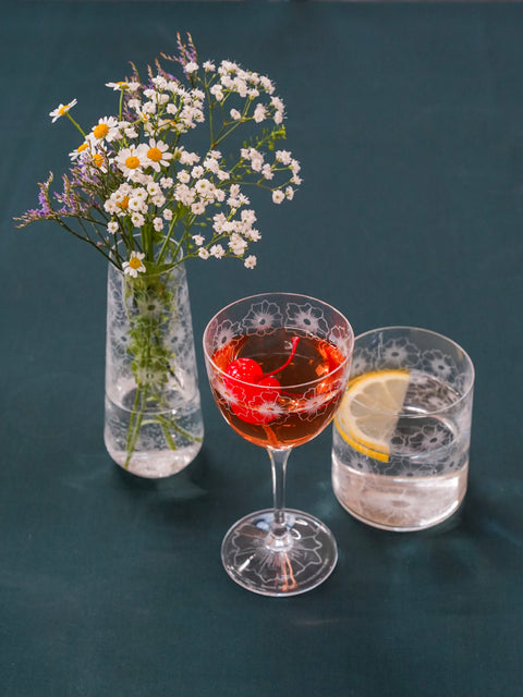 Floral Twist Crystal Bud Vase