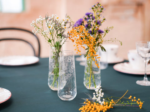 Floral Twist Crystal Bud Vase