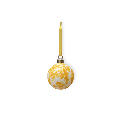 Gladstone Yellow Fine Bone China Bauble