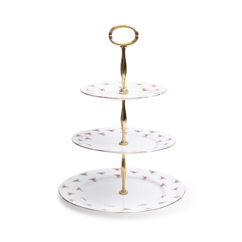 Dot Rose 3 Tier Cake Stand