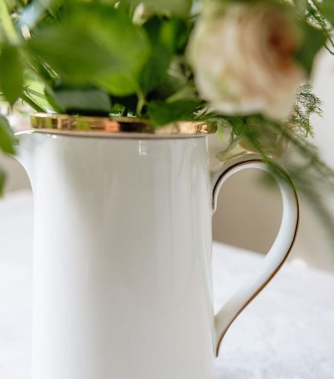 White with Gold Rim Halliesphere