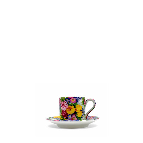Julia Chintz Espresso Coffee Cup and Saucer