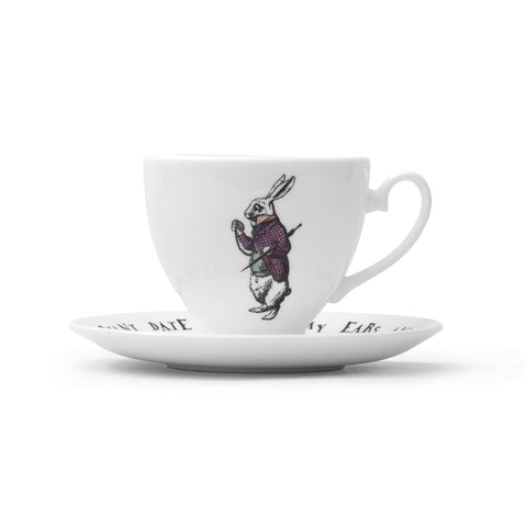 White Rabbit Teacup and Saucer